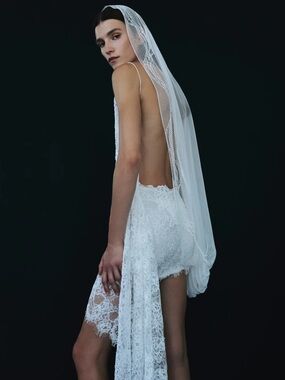 Christopher Esber White Lace Midi Dress
